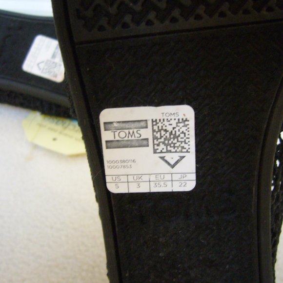 New Toms Crochet Black Flats - Picture 5 of 8